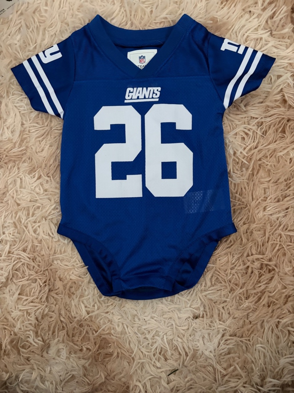 New York Giants Saquon Barkley Baby Onesie Football